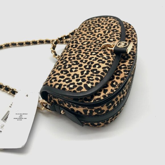 Michael Kors Mila Small East West Leopard Chain Sling Shoulder Bag - Picture 5 of 10